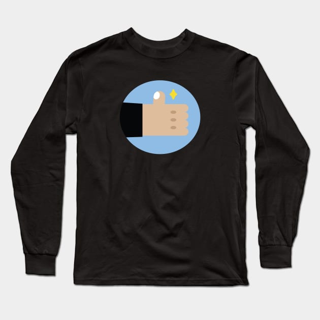 Thumbs Up IMOJI Long Sleeve T-Shirt by TheMeddlingMeow